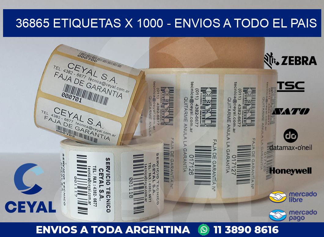 36865 ETIQUETAS X 1000 – ENVIOS A TODO EL PAIS