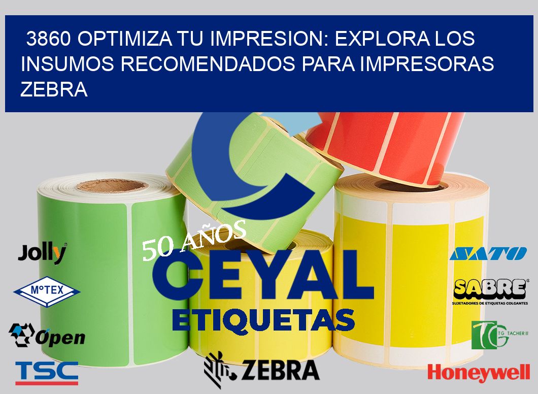 3860 OPTIMIZA TU IMPRESION: EXPLORA LOS INSUMOS RECOMENDADOS PARA IMPRESORAS ZEBRA