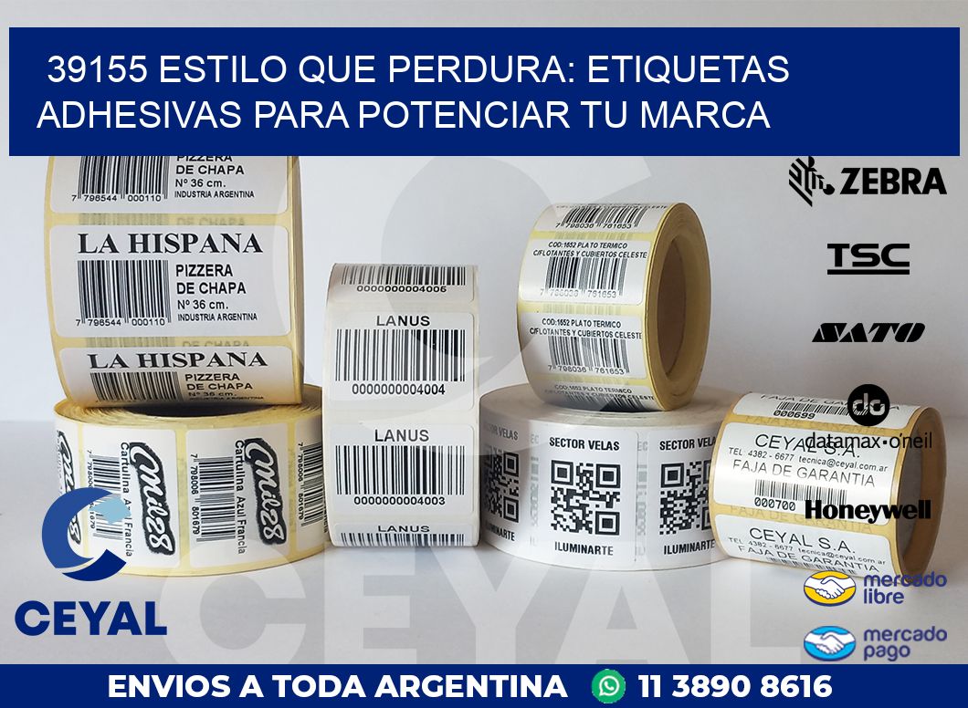 39155 ESTILO QUE PERDURA: ETIQUETAS ADHESIVAS PARA POTENCIAR TU MARCA