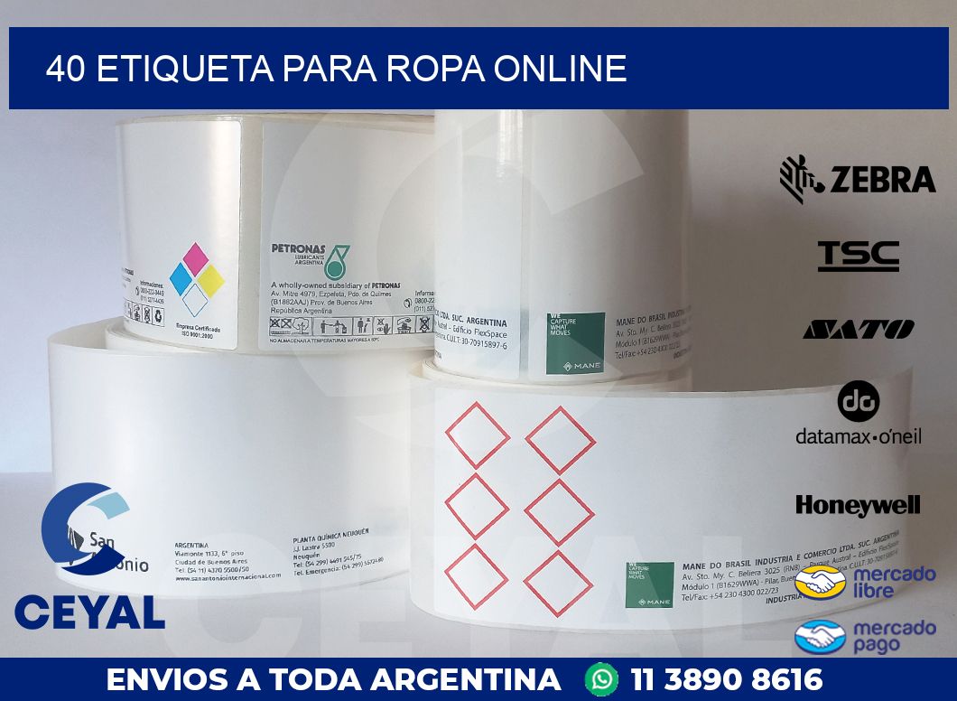 40 ETIQUETA PARA ROPA ONLINE
