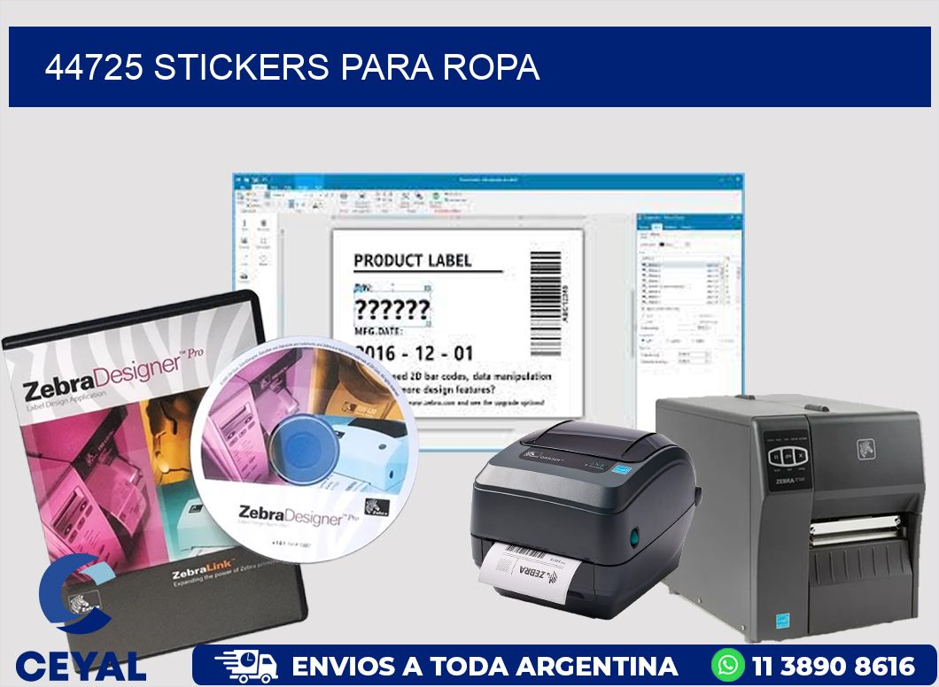 44725 STICKERS PARA ROPA