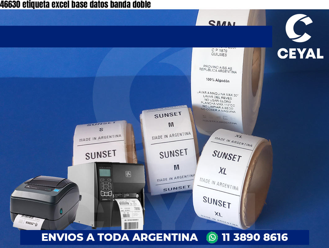 46630 etiqueta excel base datos banda doble