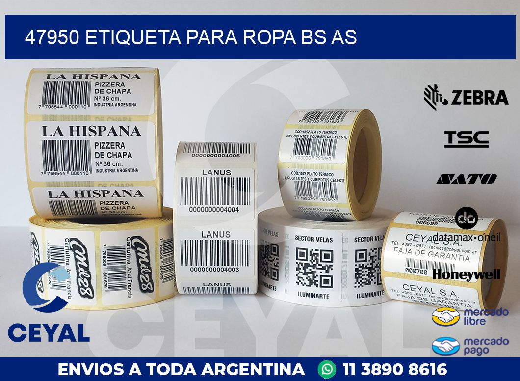 47950 ETIQUETA PARA ROPA BS AS