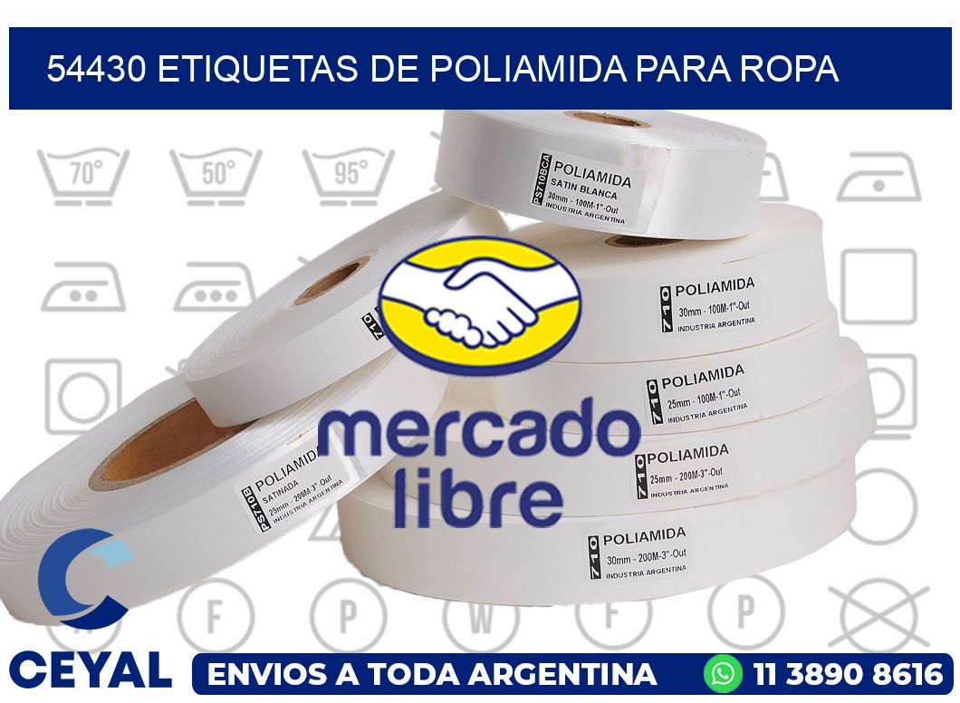 54430 ETIQUETAS DE POLIAMIDA PARA ROPA