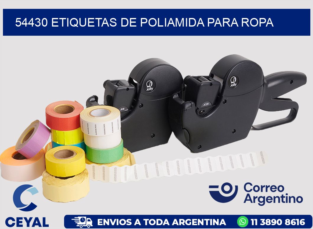54430 ETIQUETAS DE POLIAMIDA PARA ROPA