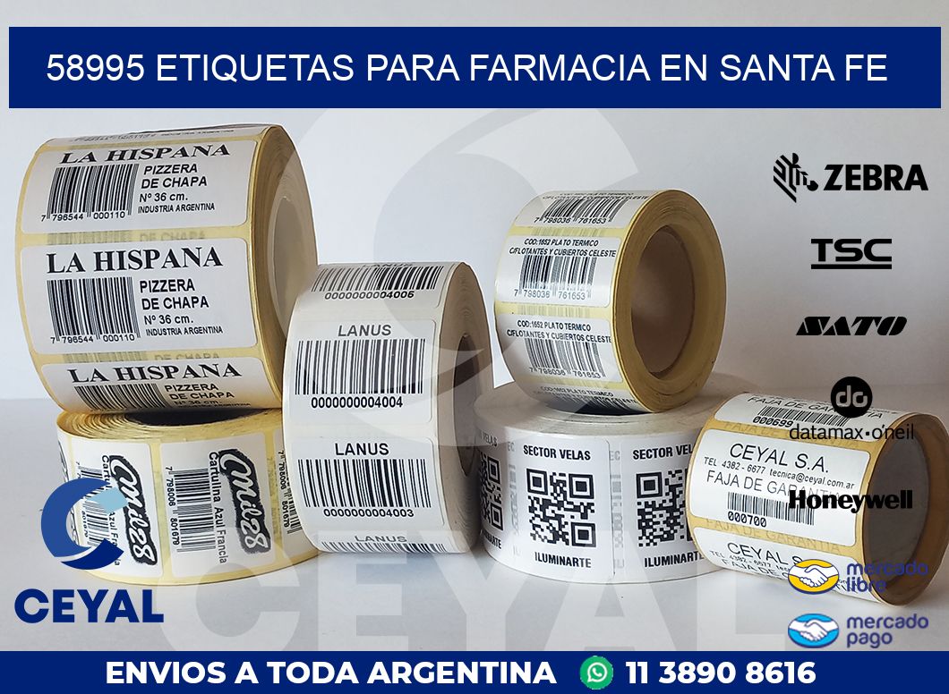 58995 ETIQUETAS PARA FARMACIA EN SANTA FE