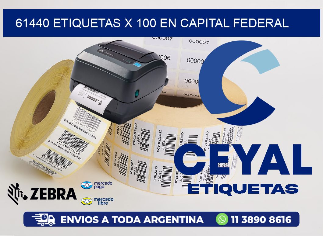 61440 ETIQUETAS X 100 EN CAPITAL FEDERAL
