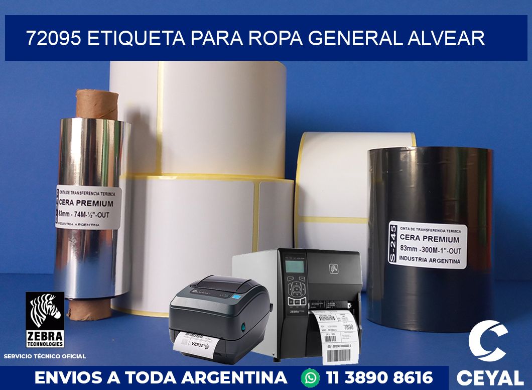 72095 ETIQUETA PARA ROPA GENERAL ALVEAR