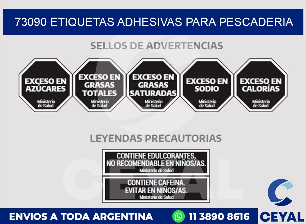 73090 ETIQUETAS ADHESIVAS PARA PESCADERIA