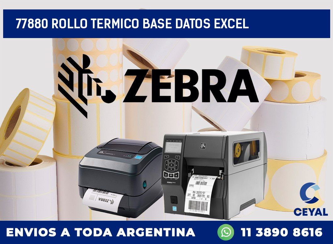 77880 rollo termico base datos excel