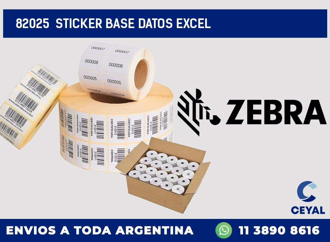 82025 sticker base datos excel