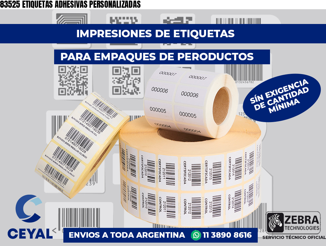 83525 ETIQUETAS ADHESIVAS PERSONALIZADAS