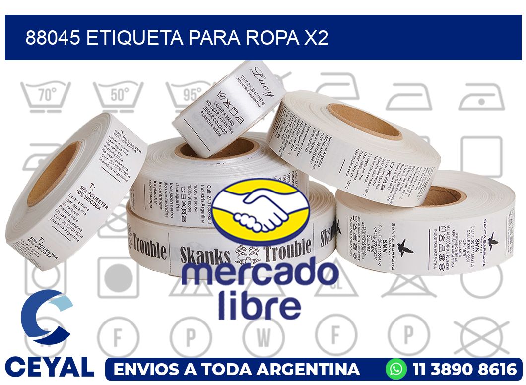 88045 ETIQUETA PARA ROPA X2