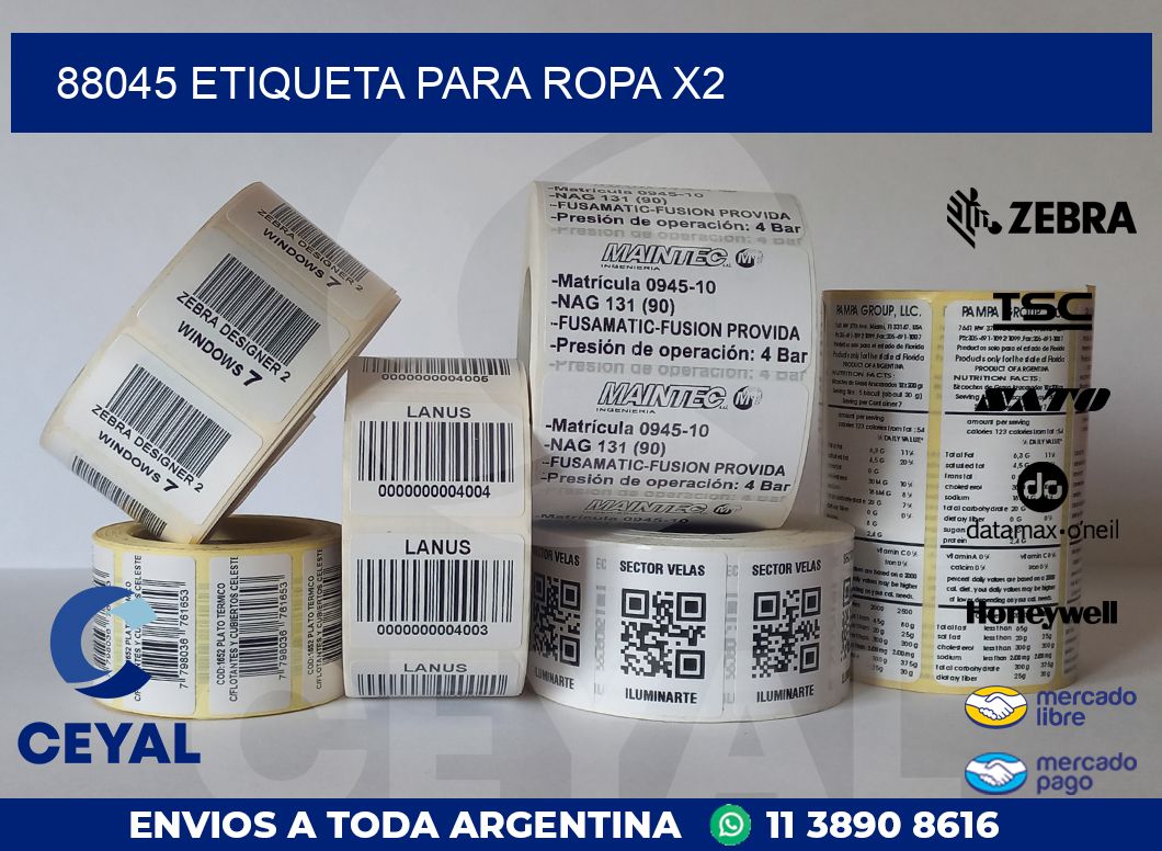 88045 ETIQUETA PARA ROPA X2
