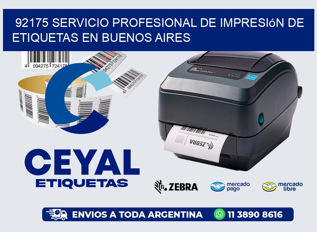92175 Servicio Profesional de Impresión de Etiquetas en Buenos Aires