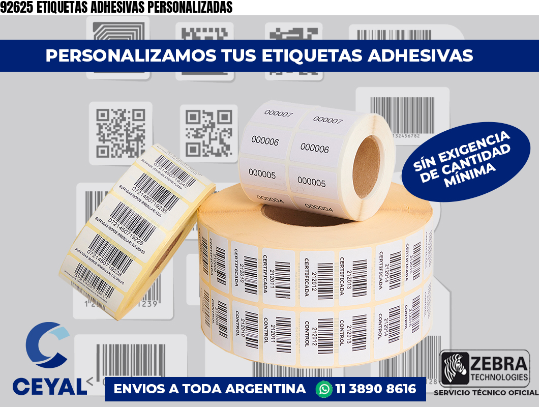 92625 ETIQUETAS ADHESIVAS PERSONALIZADAS
