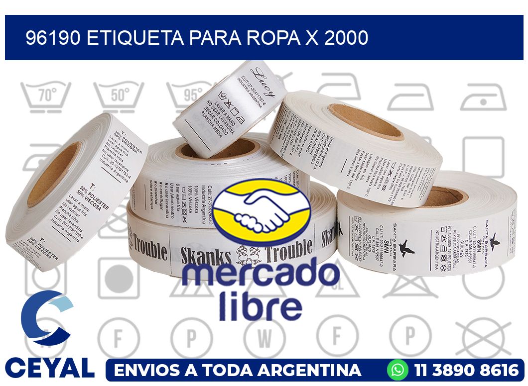 96190 ETIQUETA PARA ROPA X 2000