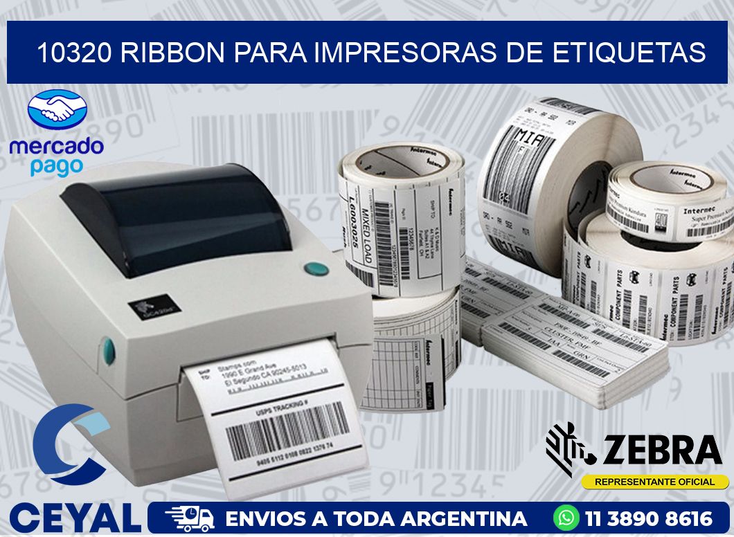 10320 RIBBON PARA IMPRESORAS DE ETIQUETAS