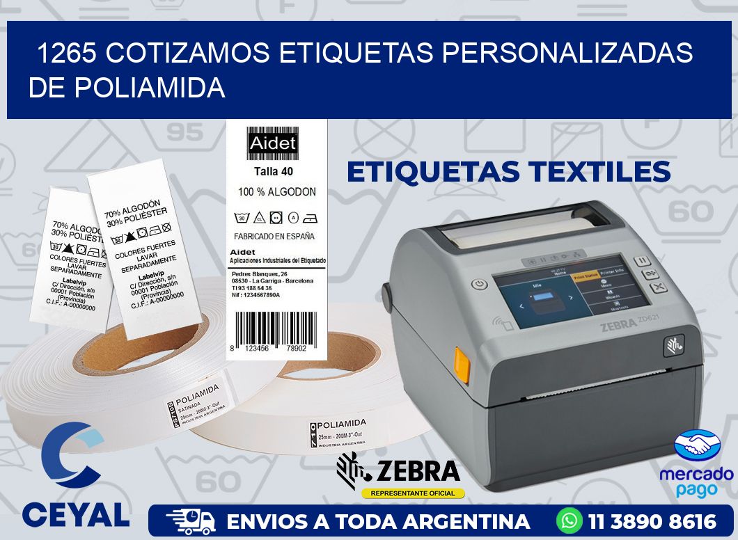 1265 COTIZAMOS ETIQUETAS PERSONALIZADAS DE POLIAMIDA