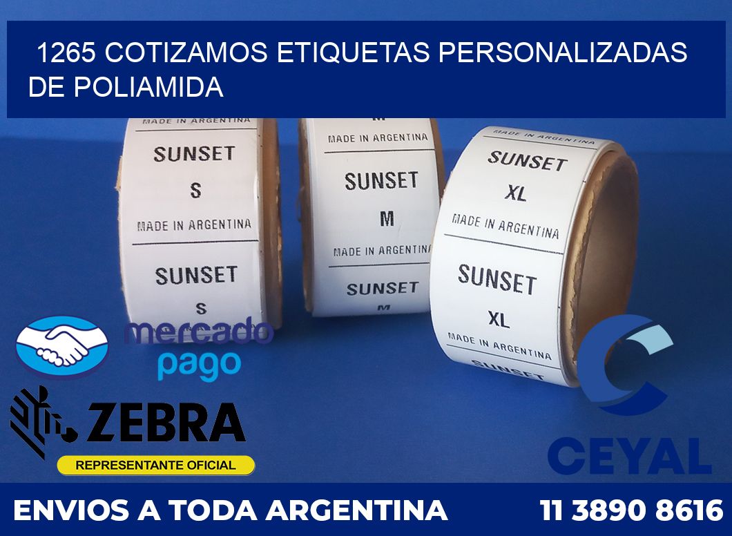 1265 COTIZAMOS ETIQUETAS PERSONALIZADAS DE POLIAMIDA