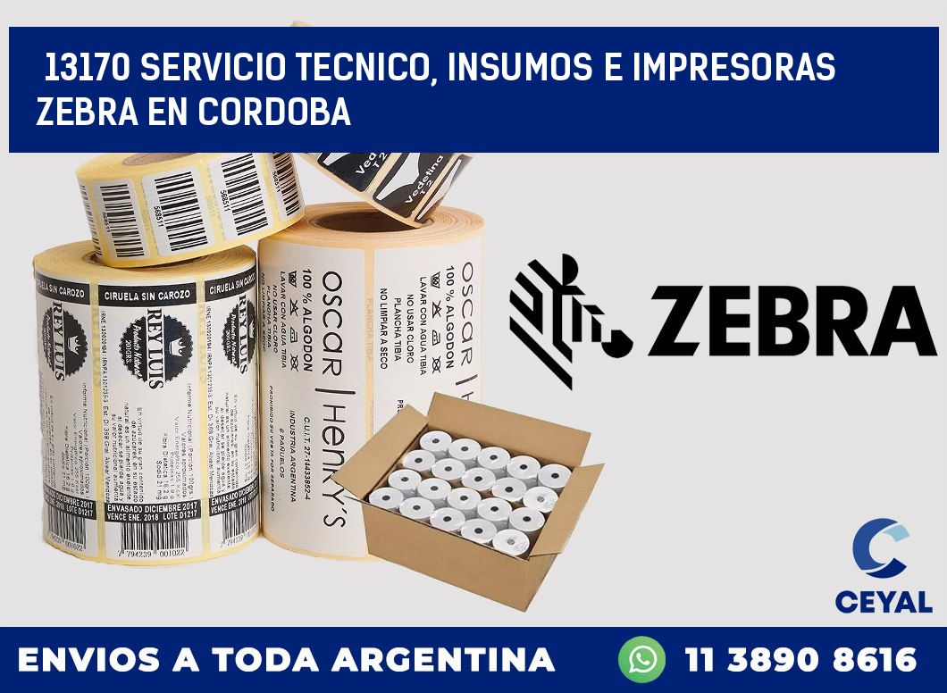 13170 SERVICIO TECNICO, INSUMOS E IMPRESORAS ZEBRA EN CORDOBA