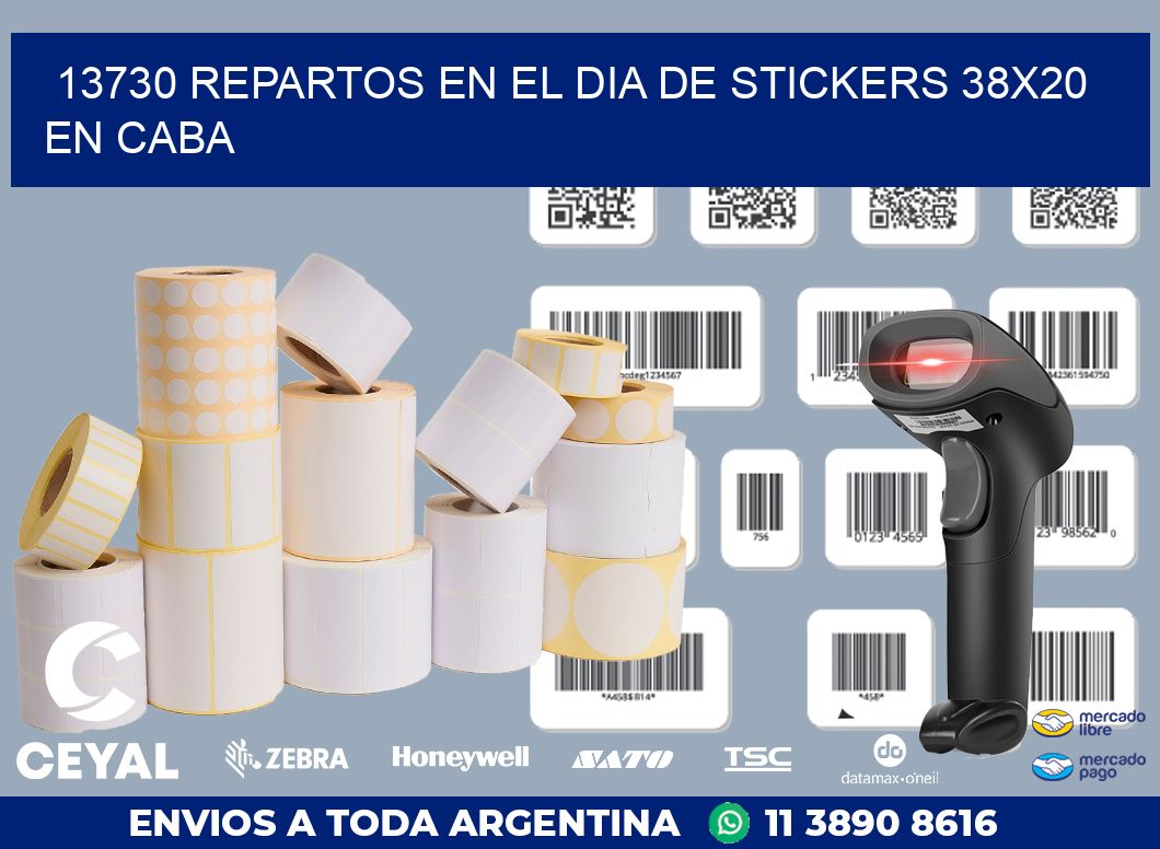 13730 REPARTOS EN EL DIA DE STICKERS 38X20 EN CABA