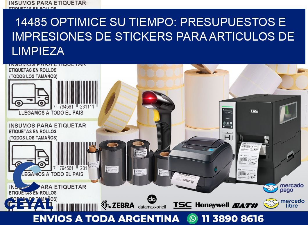 14485 OPTIMICE SU TIEMPO: PRESUPUESTOS E IMPRESIONES DE STICKERS PARA ARTICULOS DE LIMPIEZA