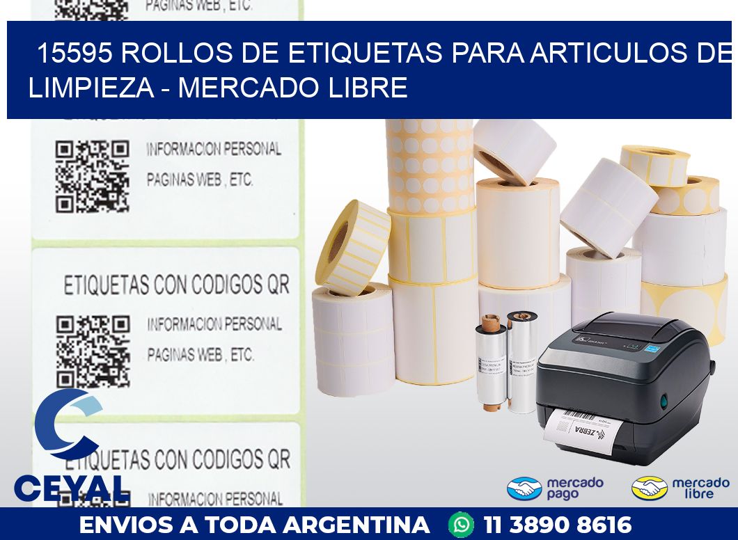15595 ROLLOS DE ETIQUETAS PARA ARTICULOS DE LIMPIEZA – MERCADO LIBRE