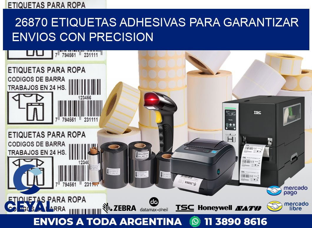 26870 ETIQUETAS ADHESIVAS PARA GARANTIZAR ENVIOS CON PRECISION
