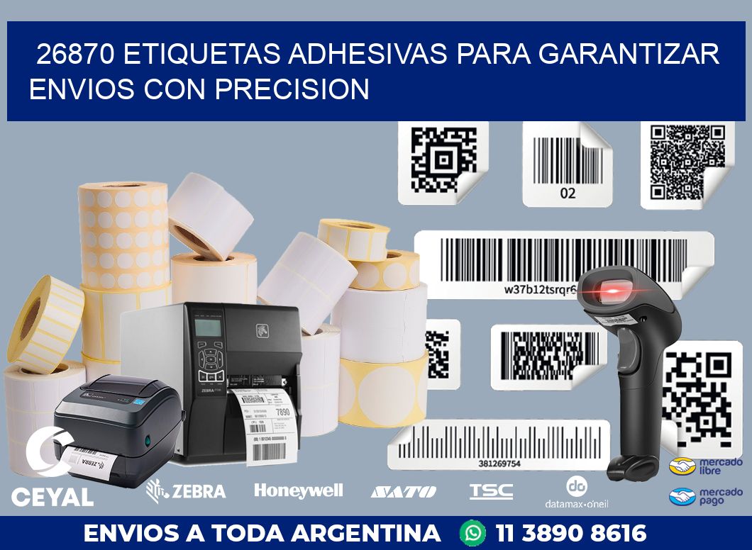 26870 ETIQUETAS ADHESIVAS PARA GARANTIZAR ENVIOS CON PRECISION