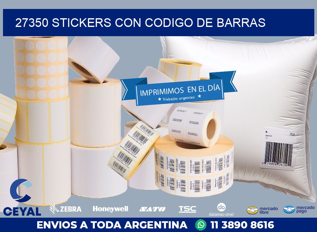 27350 STICKERS CON CODIGO DE BARRAS