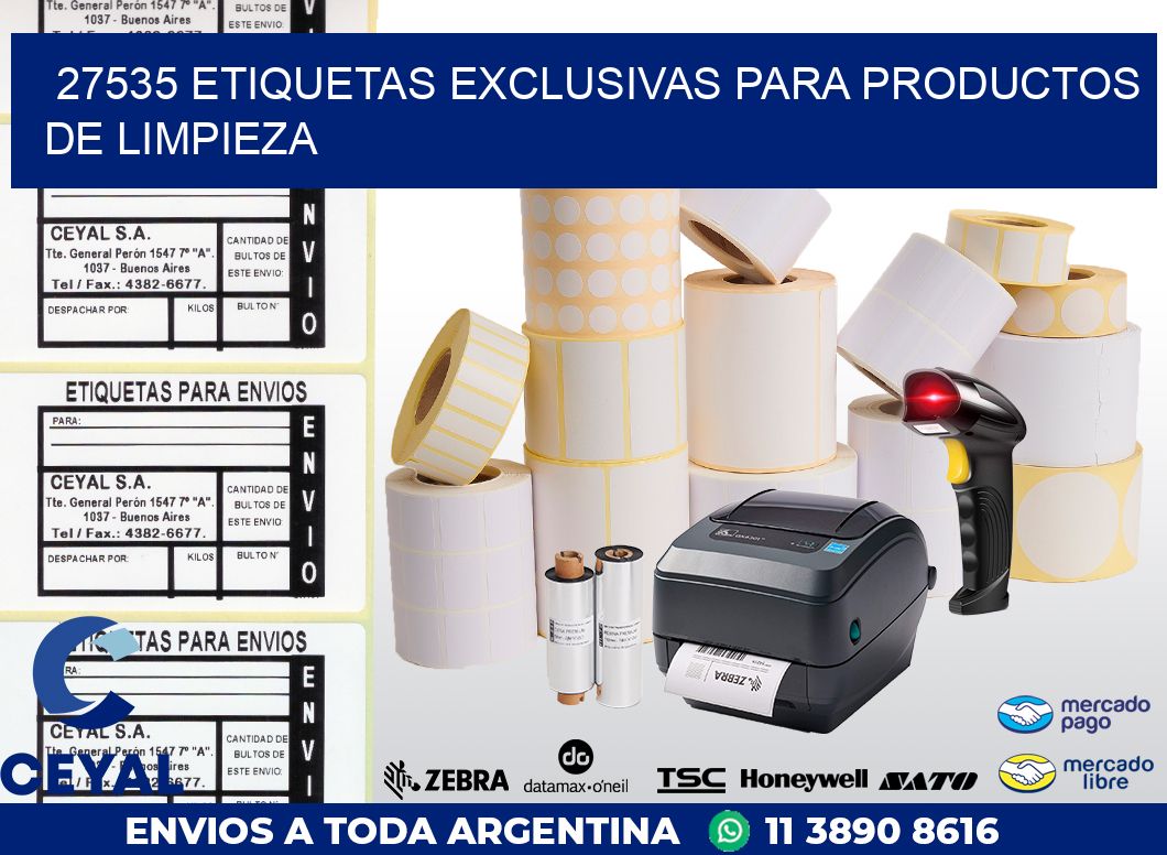 27535 ETIQUETAS EXCLUSIVAS PARA PRODUCTOS DE LIMPIEZA