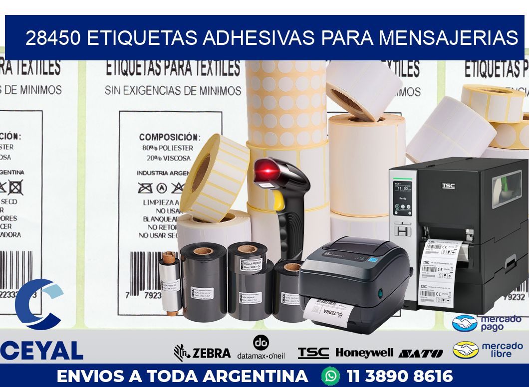 28450 ETIQUETAS ADHESIVAS PARA MENSAJERIAS