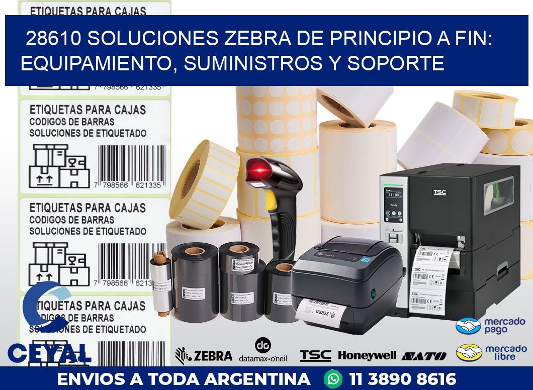 28610 SOLUCIONES ZEBRA DE PRINCIPIO A FIN: EQUIPAMIENTO, SUMINISTROS Y SOPORTE