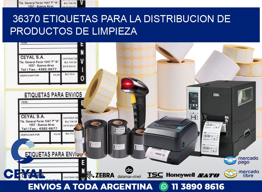 36370 ETIQUETAS PARA LA DISTRIBUCION DE PRODUCTOS DE LIMPIEZA
