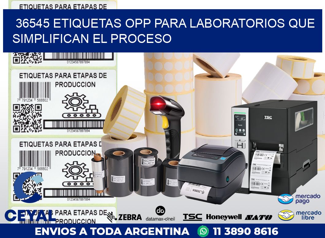 36545 ETIQUETAS OPP PARA LABORATORIOS QUE SIMPLIFICAN EL PROCESO