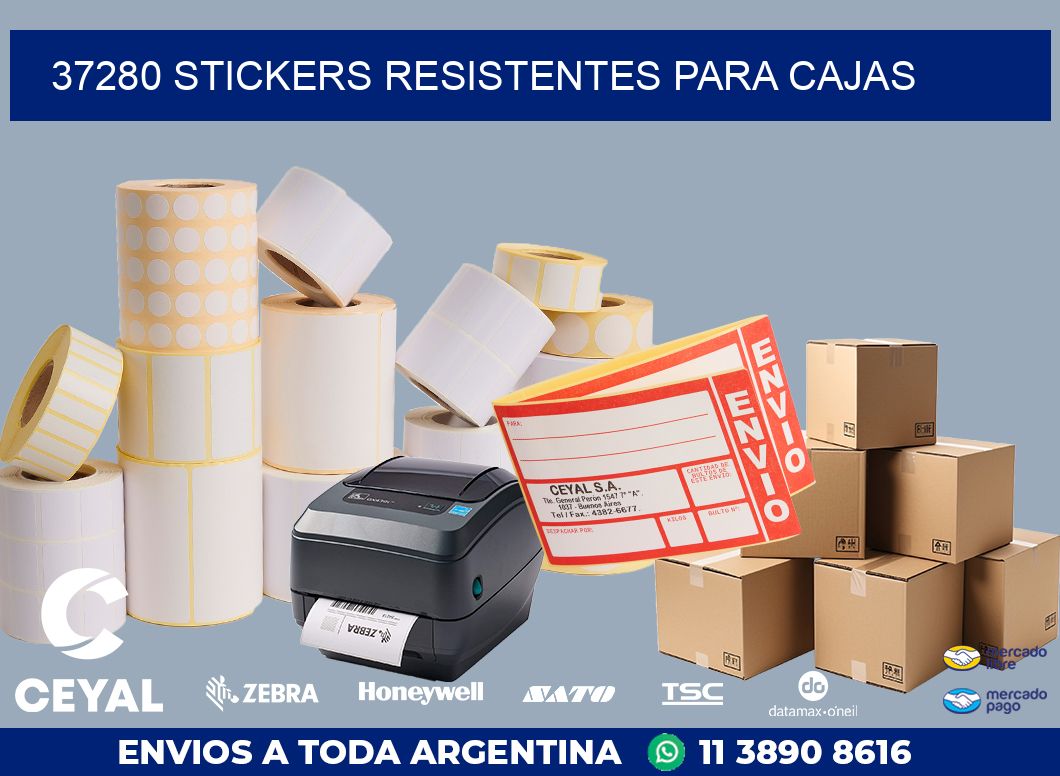37280 STICKERS RESISTENTES PARA CAJAS