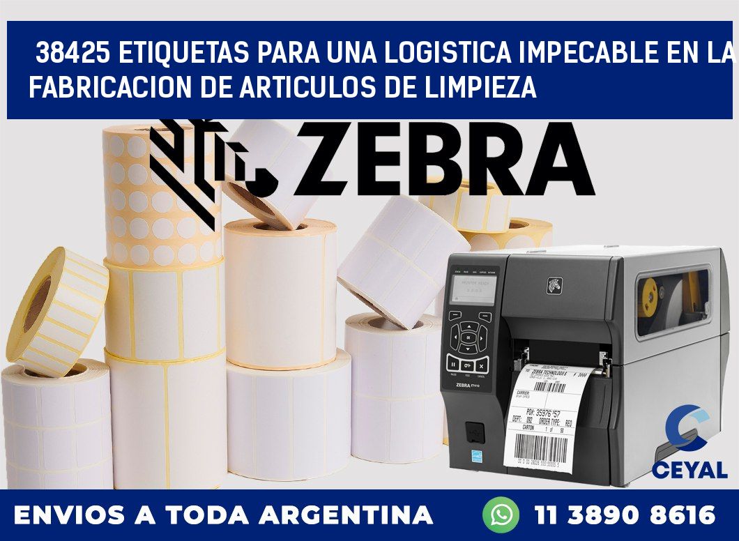 38425 ETIQUETAS PARA UNA LOGISTICA IMPECABLE EN LA FABRICACION DE ARTICULOS DE LIMPIEZA