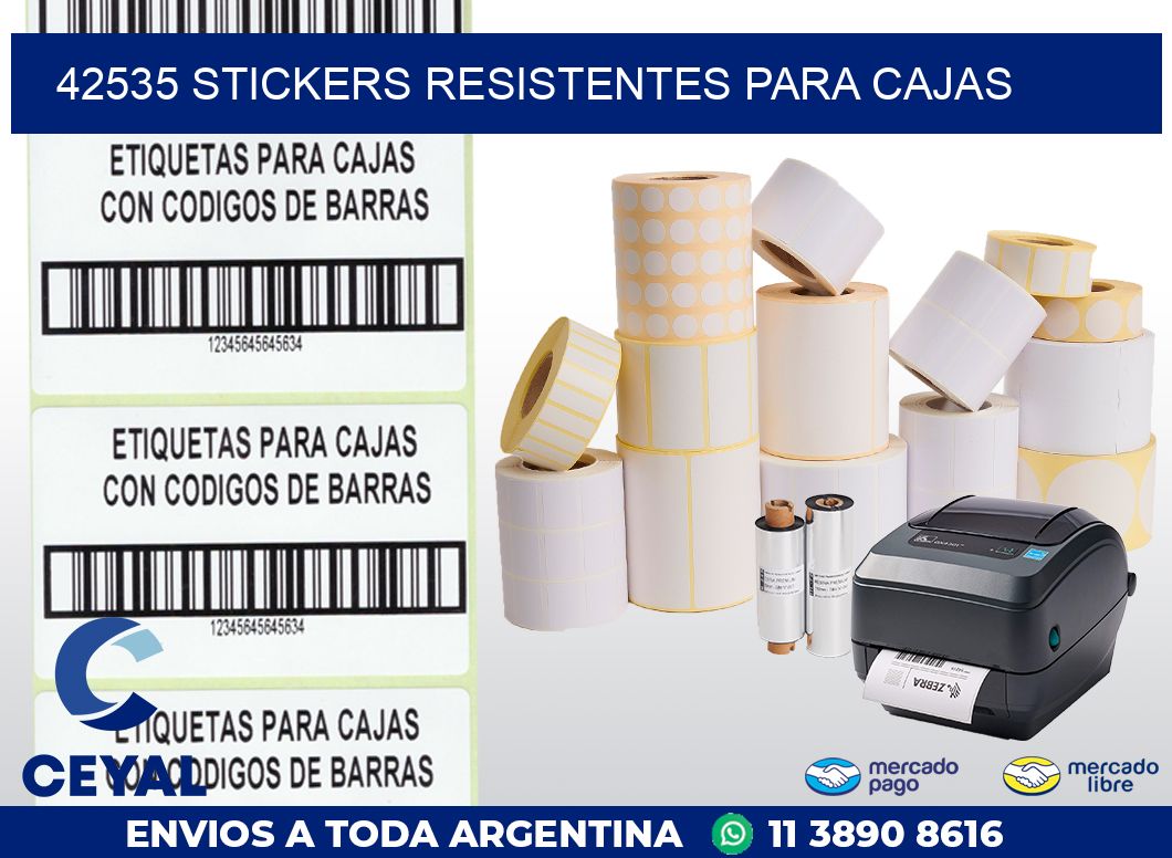 42535 STICKERS RESISTENTES PARA CAJAS