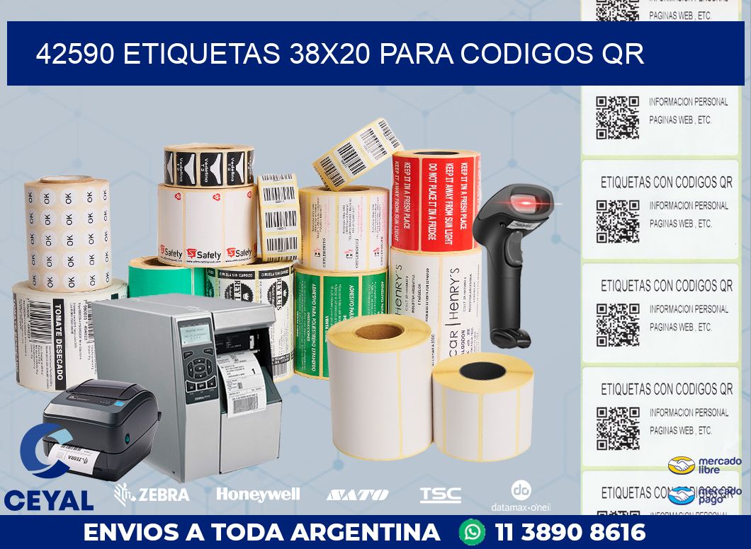 42590 ETIQUETAS 38X20 PARA CODIGOS QR