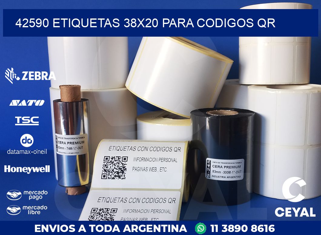 42590 ETIQUETAS 38X20 PARA CODIGOS QR