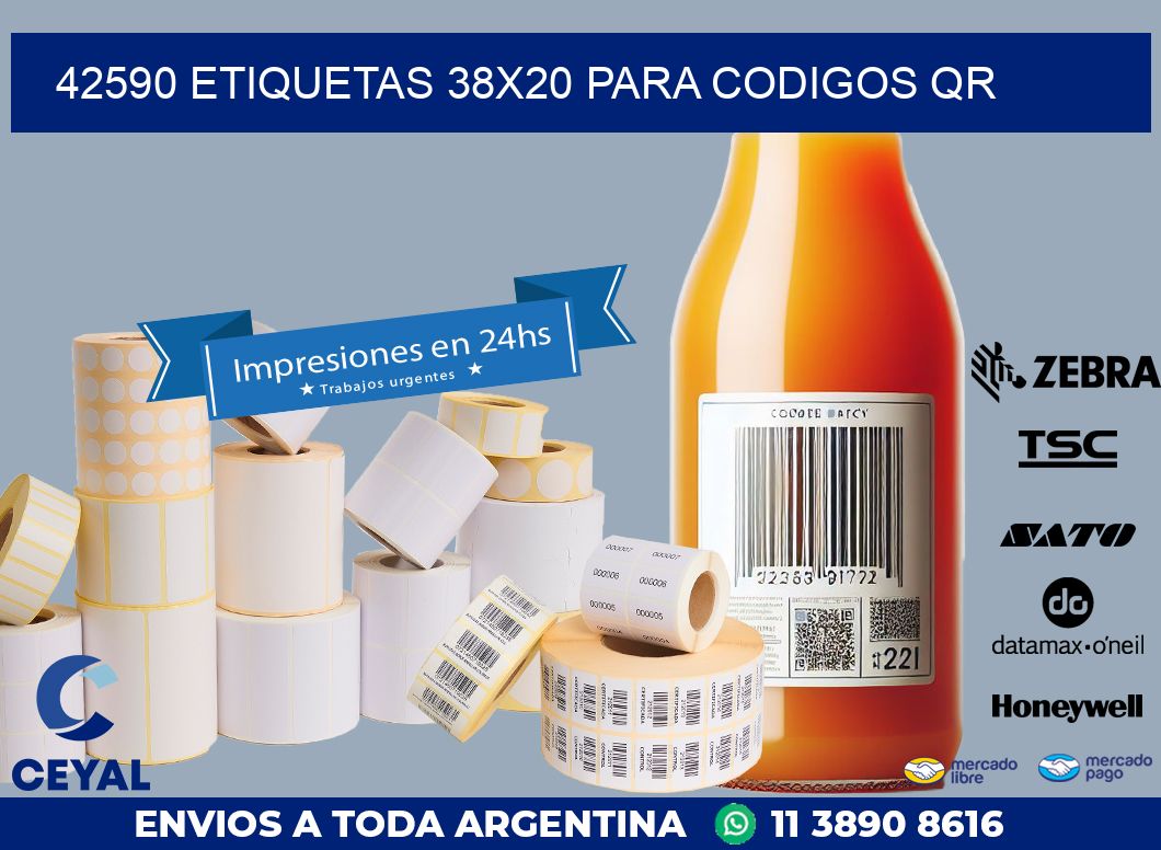 42590 ETIQUETAS 38X20 PARA CODIGOS QR