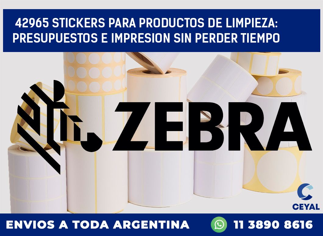 42965 STICKERS PARA PRODUCTOS DE LIMPIEZA: PRESUPUESTOS E IMPRESION SIN PERDER TIEMPO