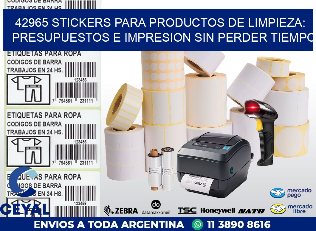 42965 STICKERS PARA PRODUCTOS DE LIMPIEZA: PRESUPUESTOS E IMPRESION SIN PERDER TIEMPO