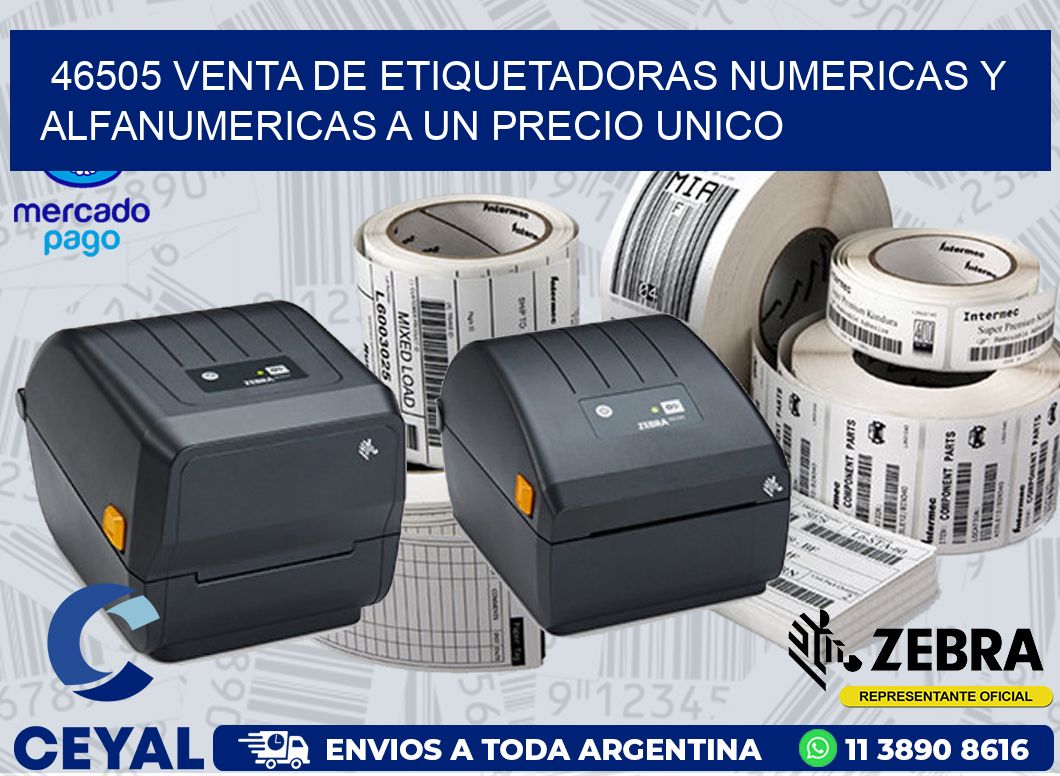 46505 VENTA DE ETIQUETADORAS NUMERICAS Y ALFANUMERICAS A UN PRECIO UNICO