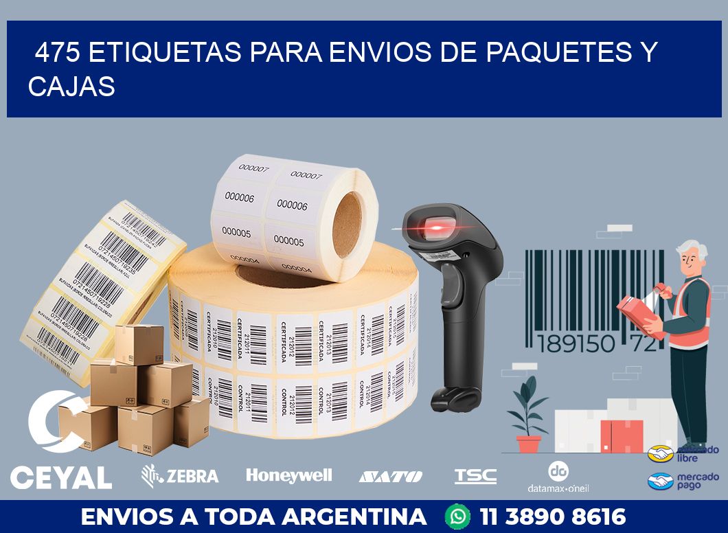 475 ETIQUETAS PARA ENVIOS DE PAQUETES Y CAJAS