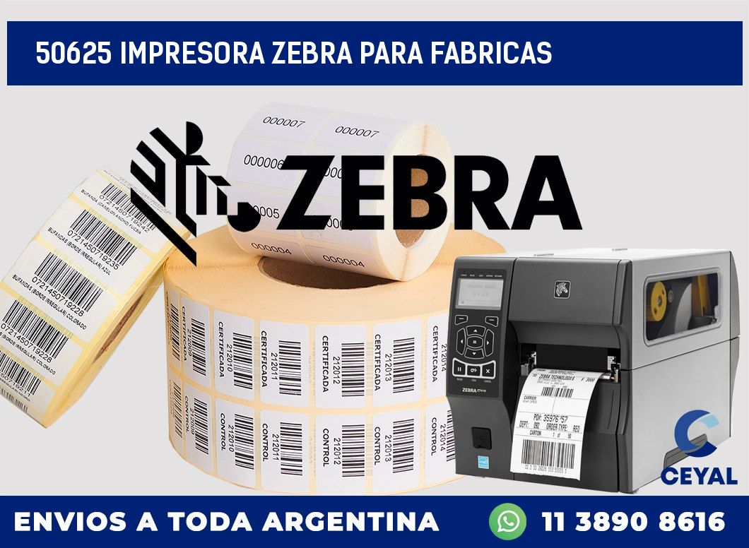 50625 IMPRESORA ZEBRA PARA FABRICAS