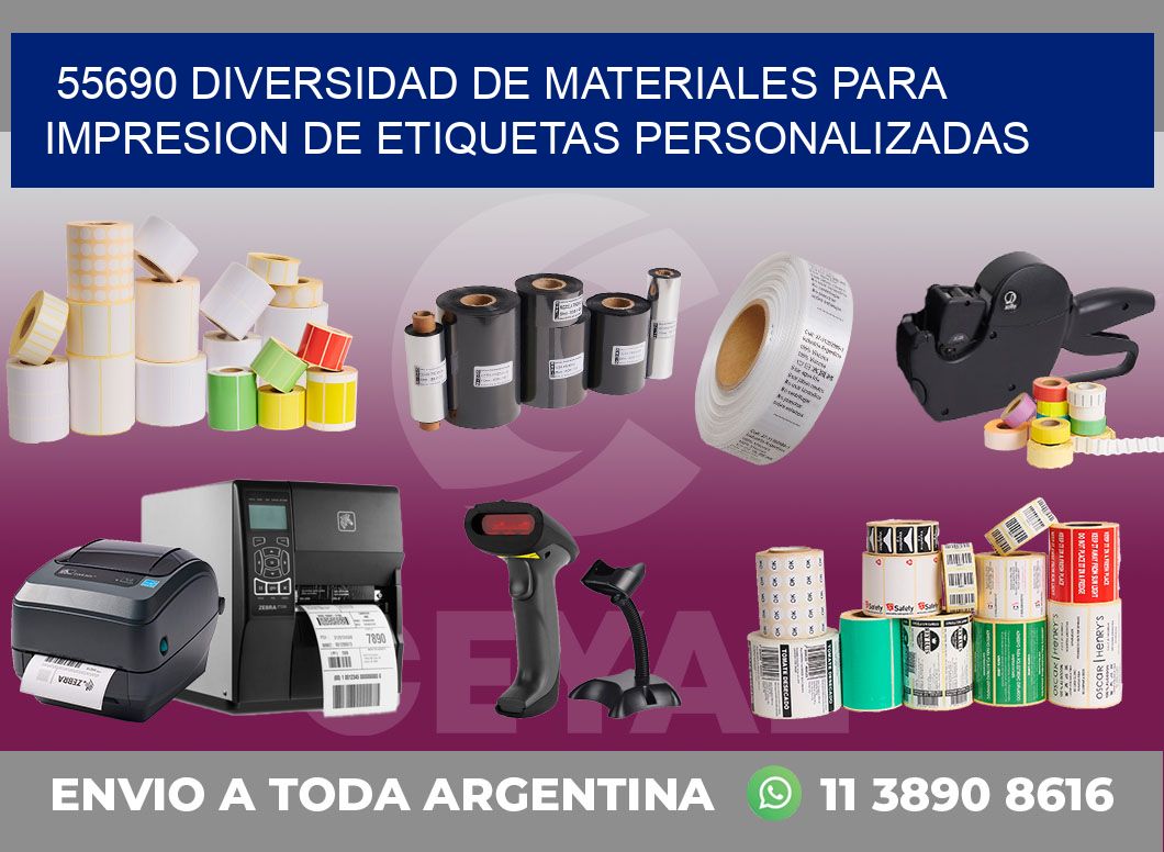 55690 DIVERSIDAD DE MATERIALES PARA IMPRESION DE ETIQUETAS PERSONALIZADAS
