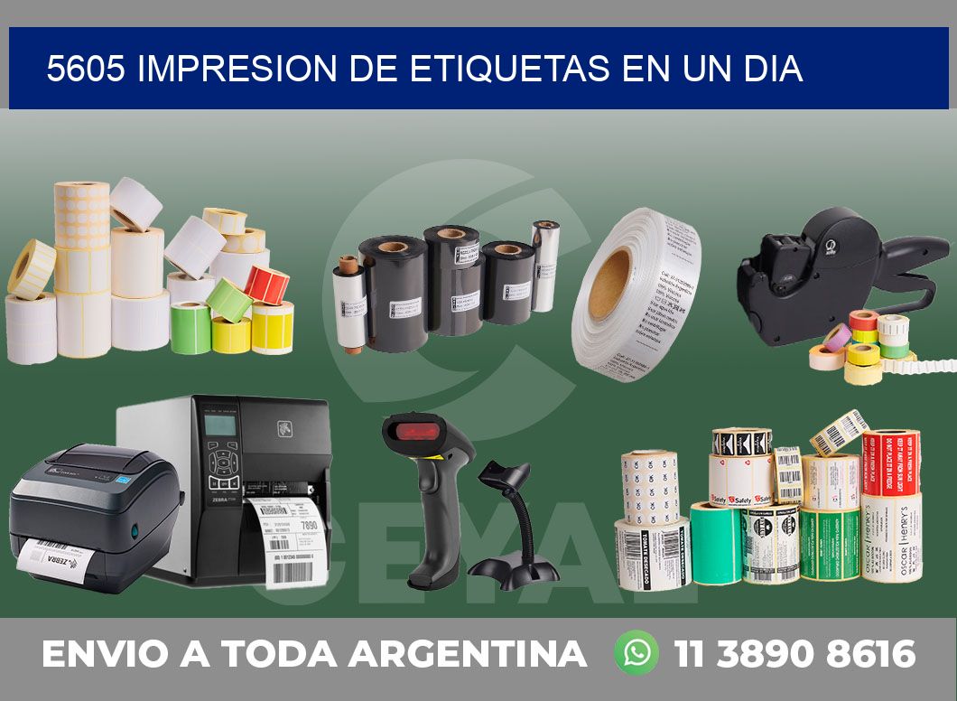 5605 IMPRESION DE ETIQUETAS EN UN DIA