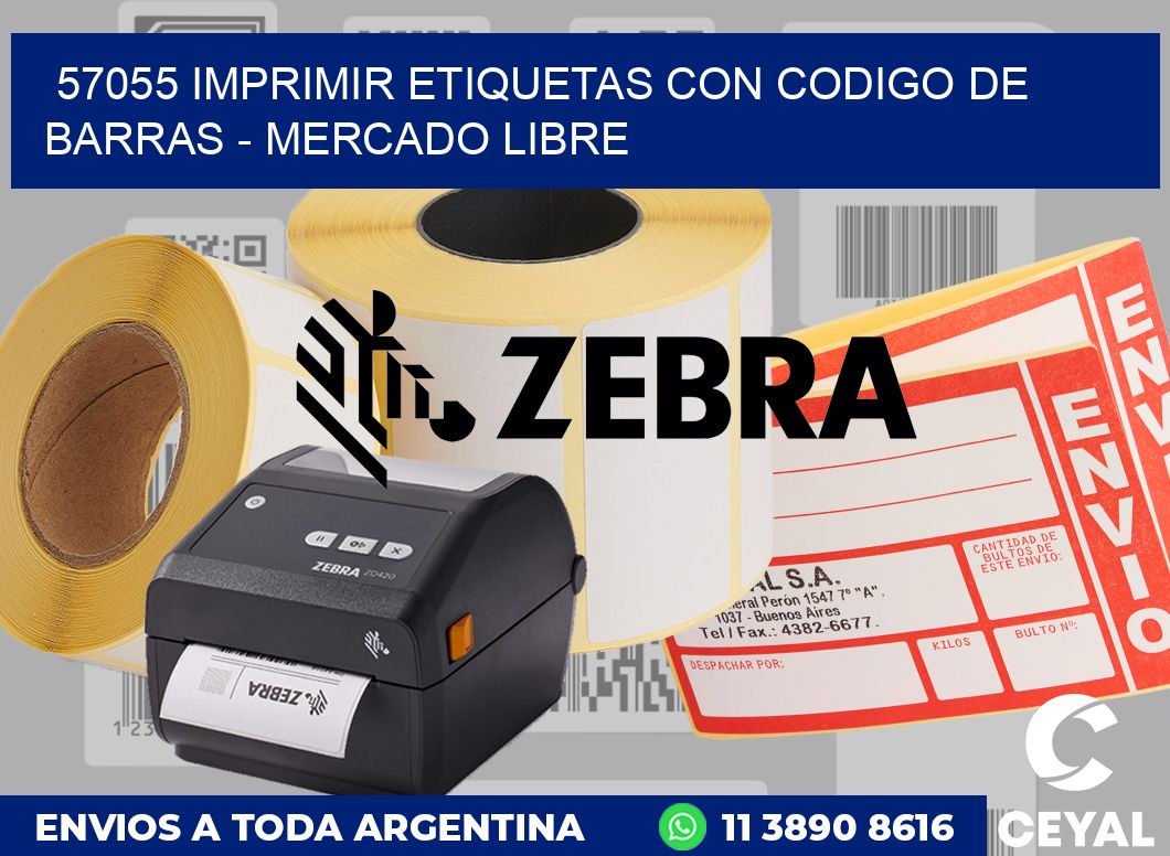57055 IMPRIMIR ETIQUETAS CON CODIGO DE BARRAS – MERCADO LIBRE